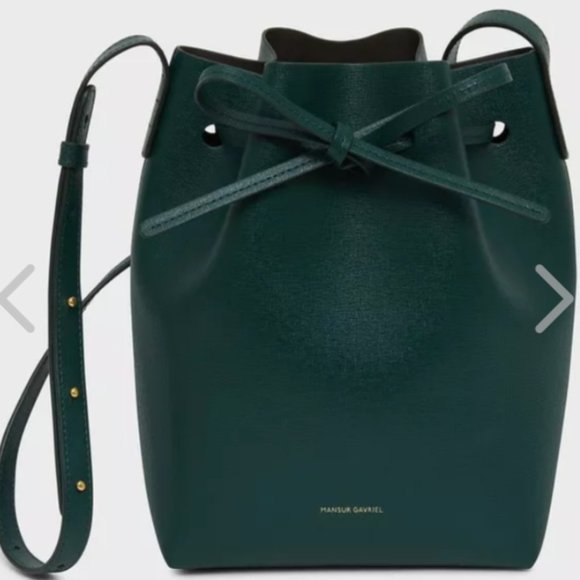 Mansur Gavriel Mini Mini Bucket Bag - Pine - Picture 1 of 7